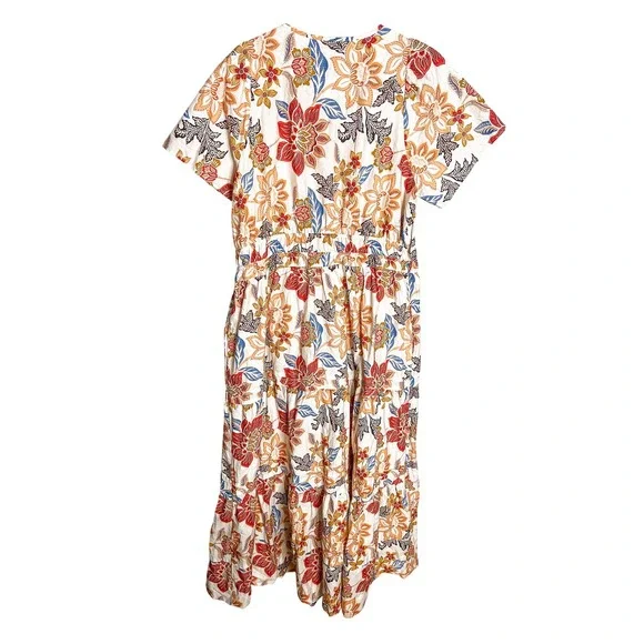 Anthropologie Somerset Maxi‎ Dress Size 1X Floral Printed Cotton - Picture 5 of 5